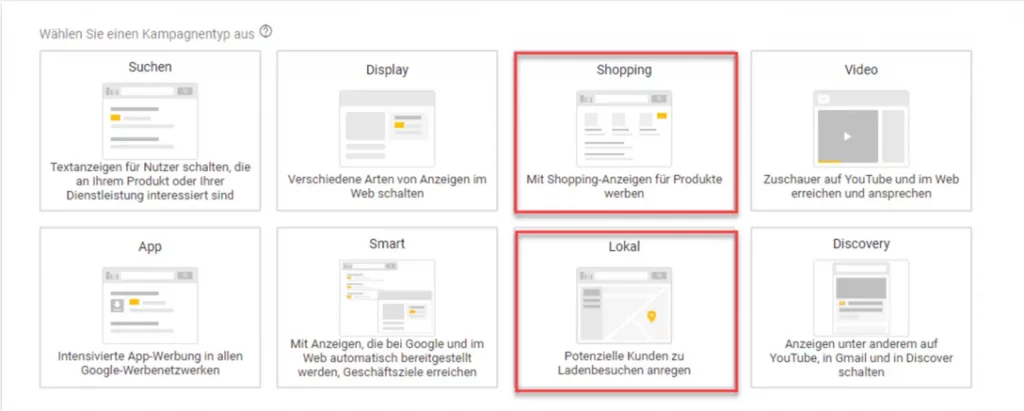 So wählen Sie den Kampagnentyp aus So wählen Sie den Kampagnentyp aus