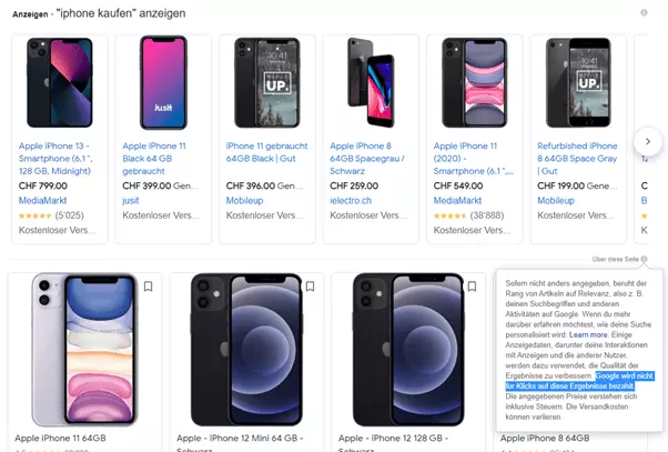 Kostenlose Shopping Anzeigen bei Google schalten