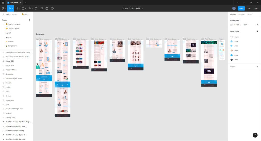 In Figma eine Webseite entwerfen